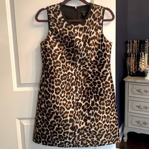 J.Crew Leopard Print Shift Dress EUC Size 6P